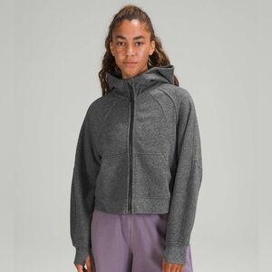 Lululemon Scuba Oversized Full Zip in Heathered Speckled Black